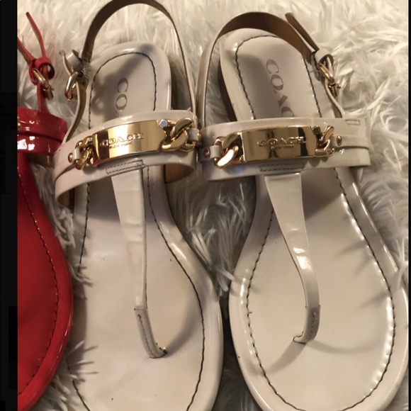 Twin pair of coach sandals - Picture 4 of 6